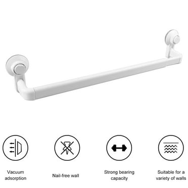 Alise Suction Cups Bathroom Single Towel Bar/Rail Towel Hanger Non Drilling Mount 24-Inch,GX2201-B SUS304 Stainless Steel Matte Black 
